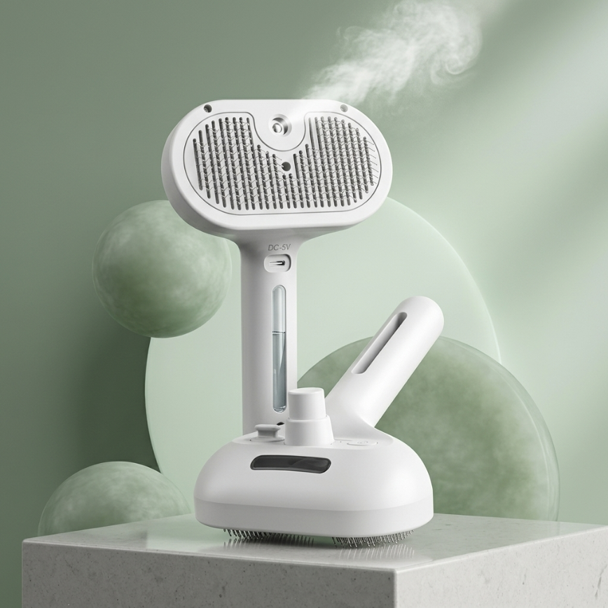 Electric Steam Pet Grooming Brush