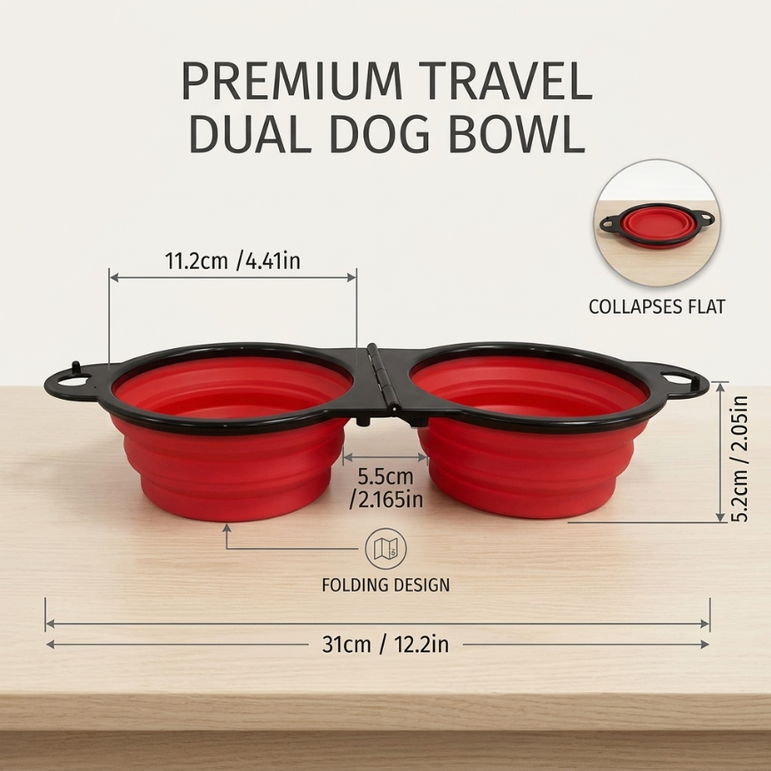 Food & Water Travel Bowl