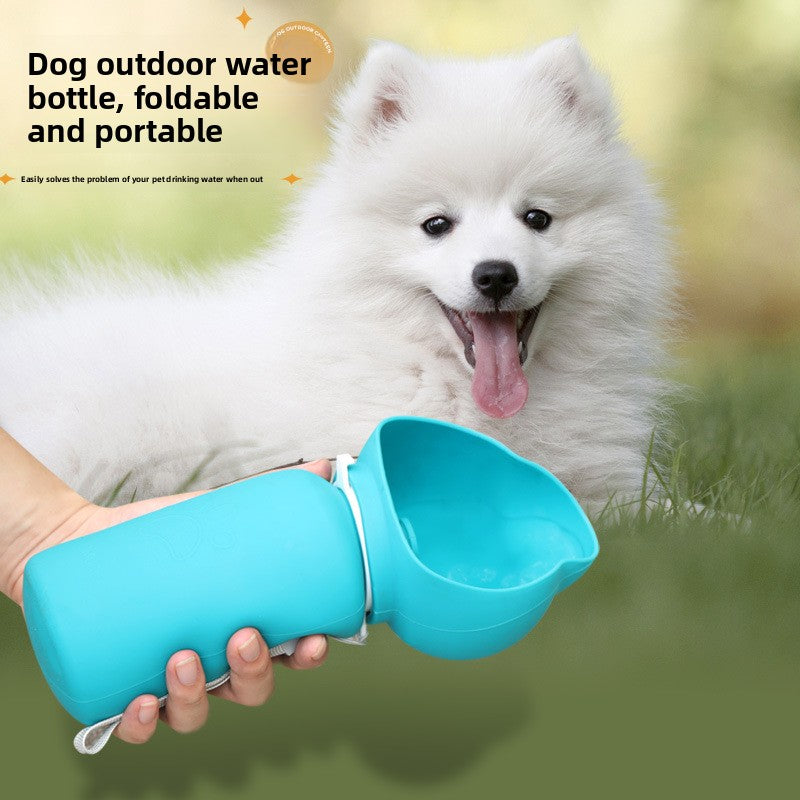 Pet Outdoor Folding Drinking Cup Silicone Dog Water Feeder