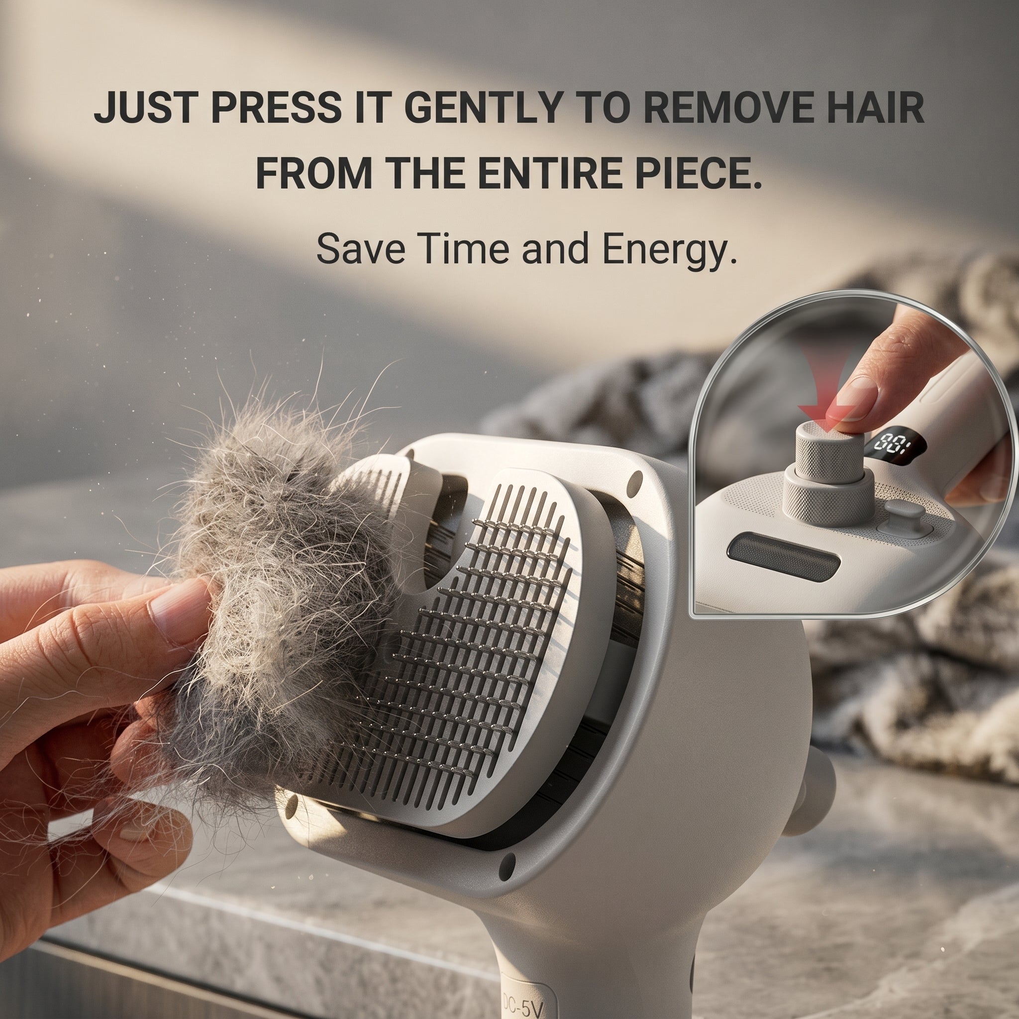 Electric Steam Pet Grooming Brush