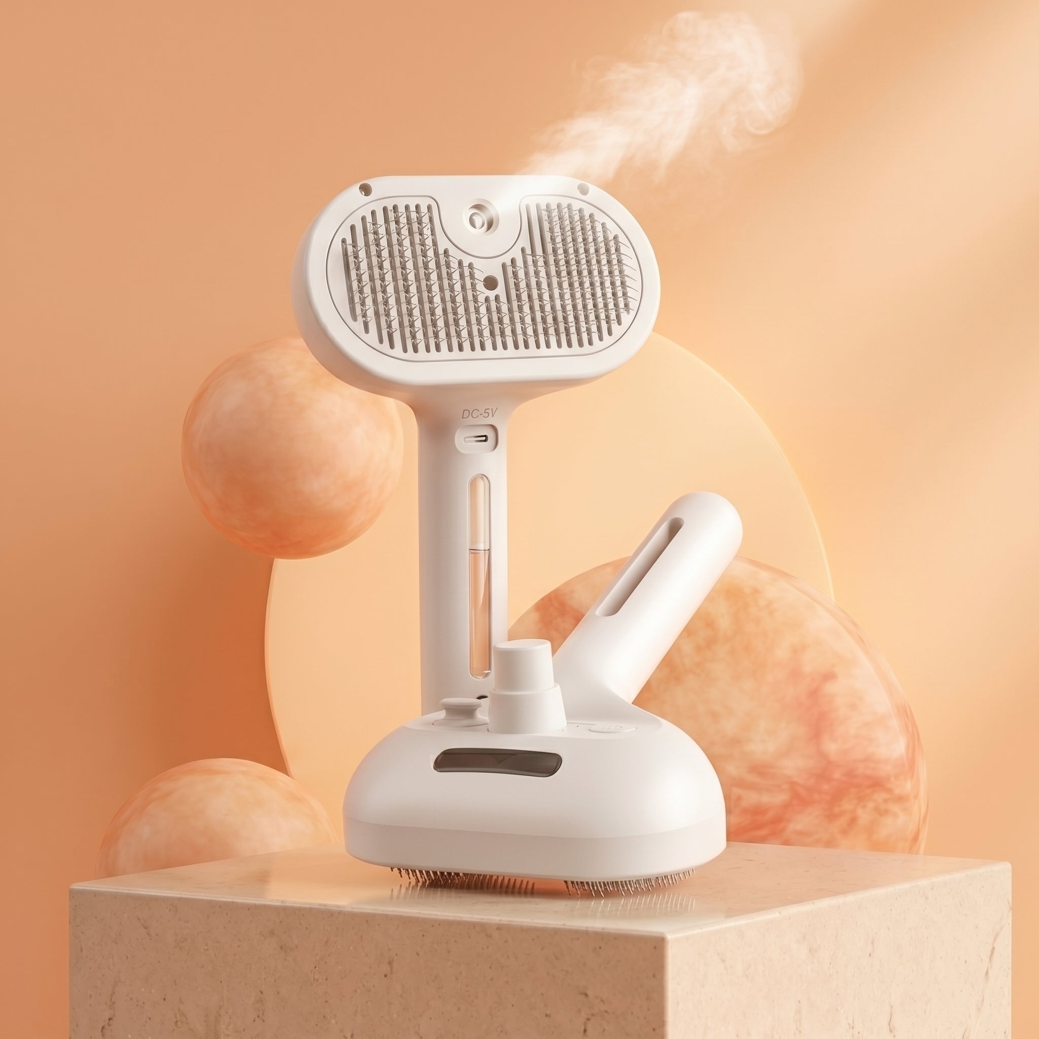 Electric Steam Pet Grooming Brush