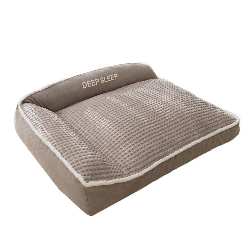 Plush Bolster Dog Cat Sofa Bed Washable Thermal Pet Nest