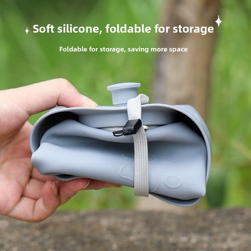 Pet Outdoor Folding Drinking Cup Silicone Dog Water Feeder